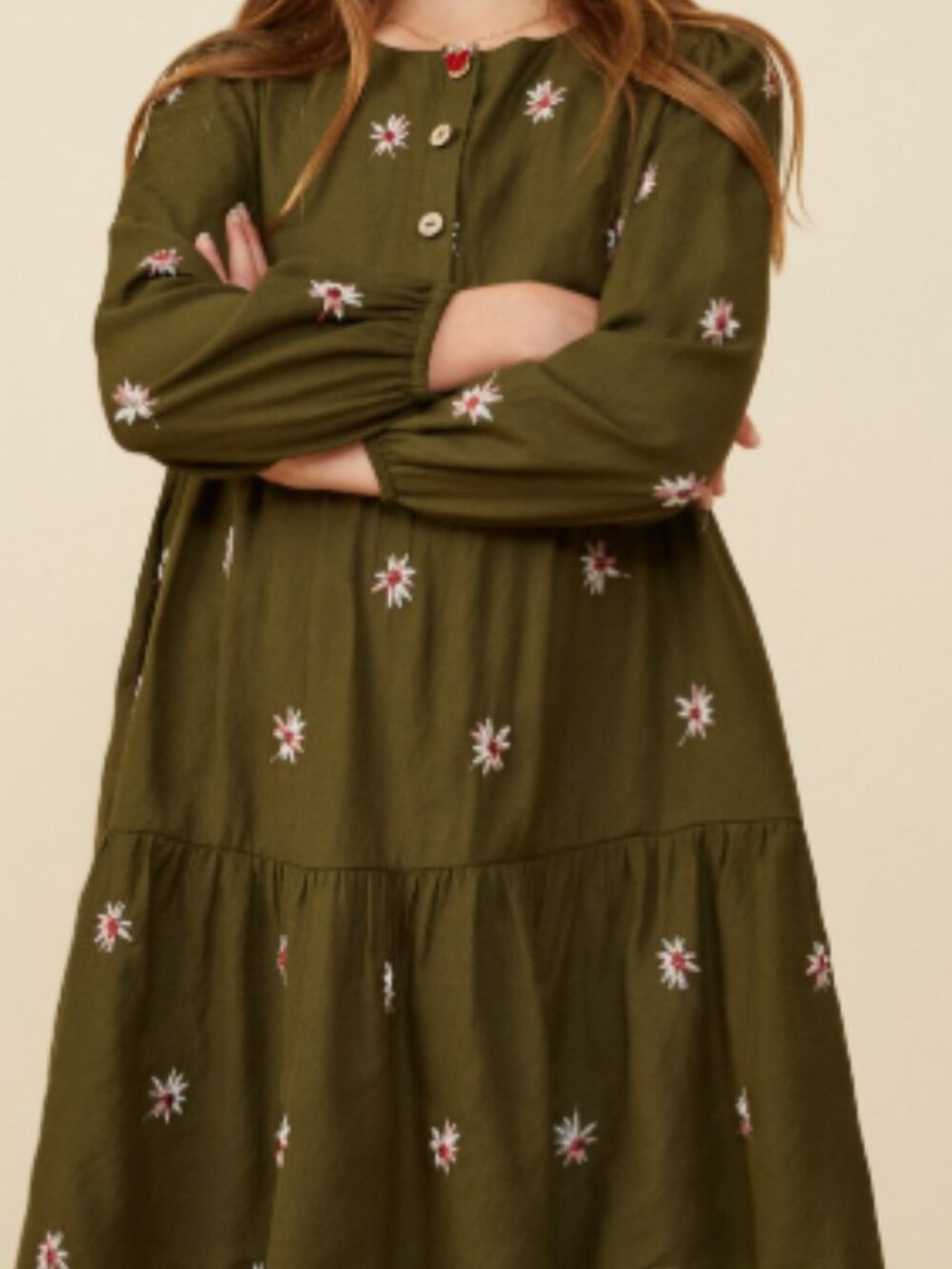 Girls Embroidered Spring Dress